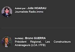 Interview de Bruno Guerra sur le marché de la maison individuelle sur radio Immo